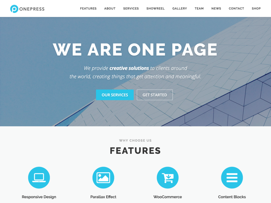 onepress wp theme